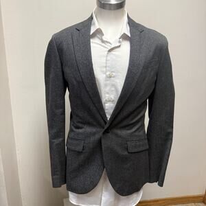 Armani Exchange Men's 38R Gray Pinstripe Cotton Slim Blazer Surgeons Sport Coat